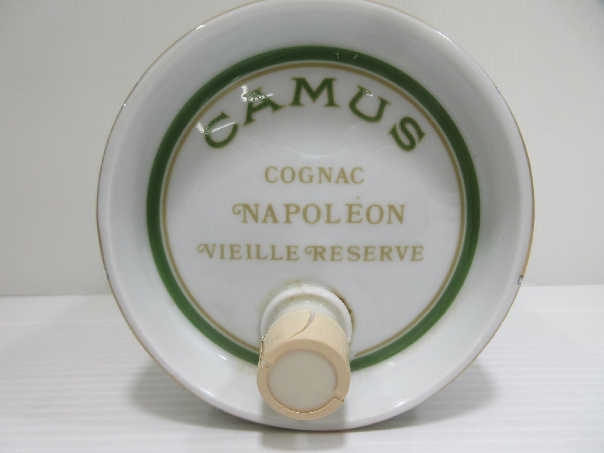 カミュ ナポレオン ヴィエイユリザーブ ドラム型 陶器 CAMUS 重量1221g コニャックブランデー 未開栓 古酒 キャップフィルム亀裂/A37561_画像5