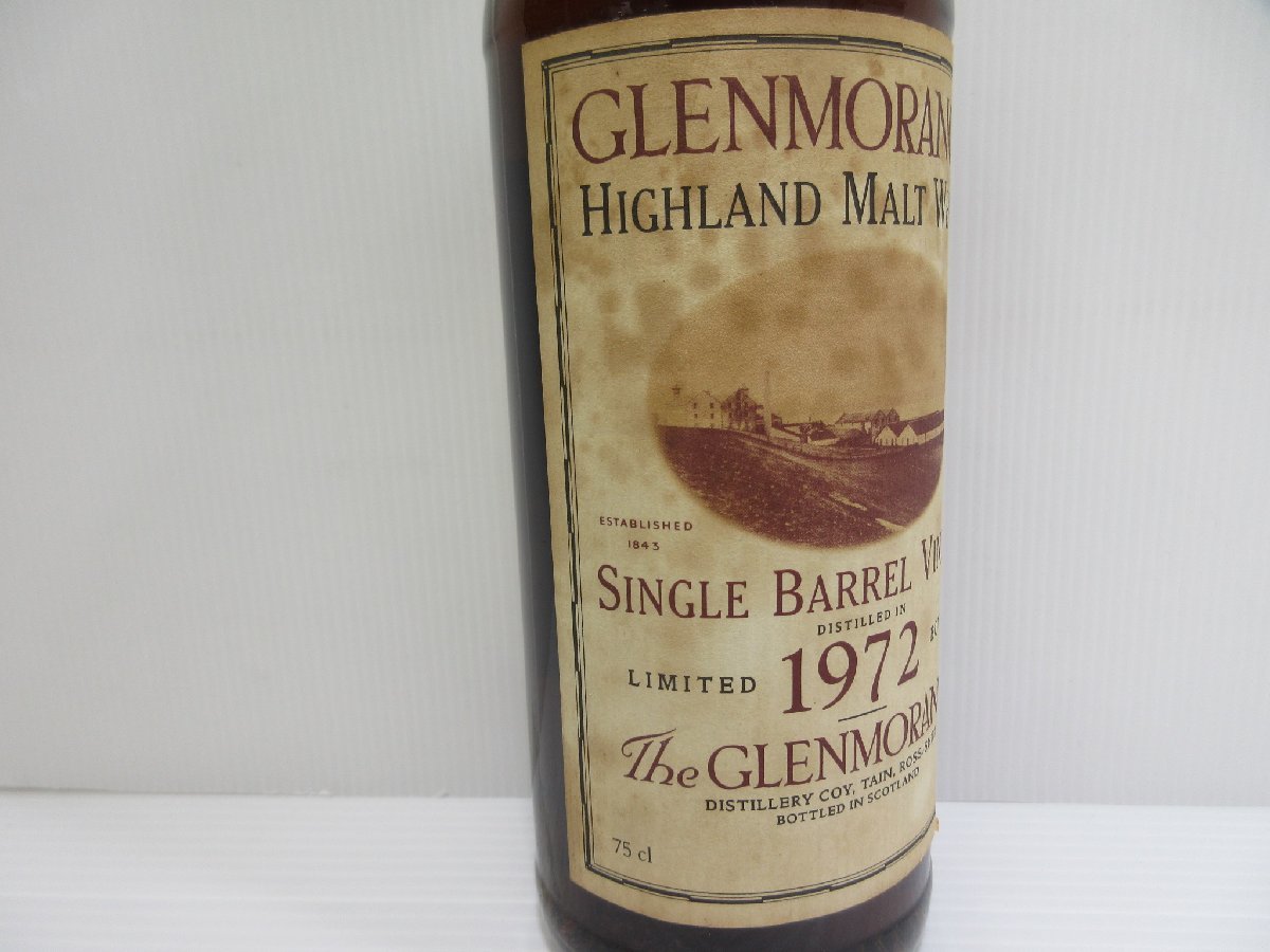 グレンモーレンジ シングルバレル ヴィンテージ 1972 GLENMORANGIE SINGLE BARREL VINTAGE 750ml スコッチウイスキー 未開栓古酒 箱/B35502_画像3