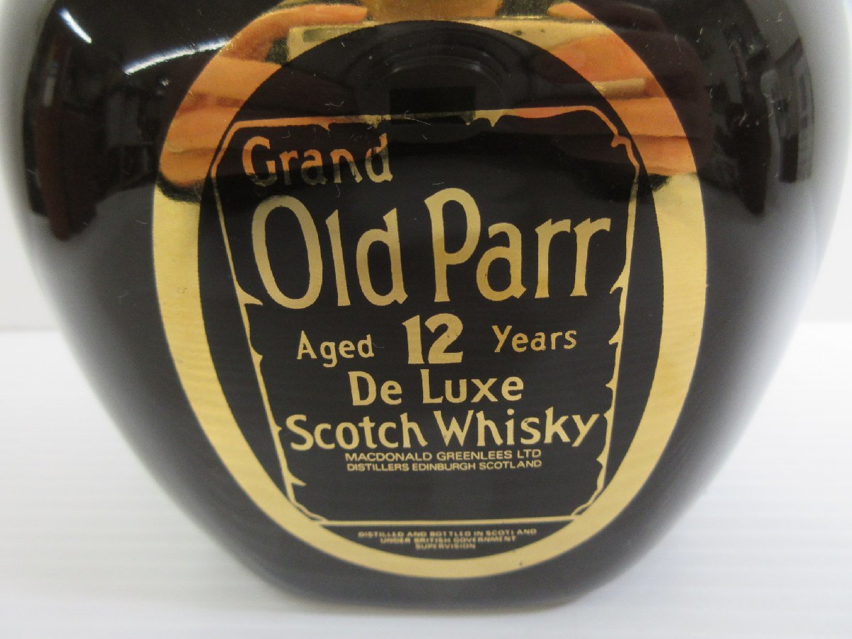 オールドパ― 12年 デラックス 茶 陶器 Old Parr De Luxe 750ml/1553g 43% スコッチウイスキー 未開栓 古酒/B35373_画像3