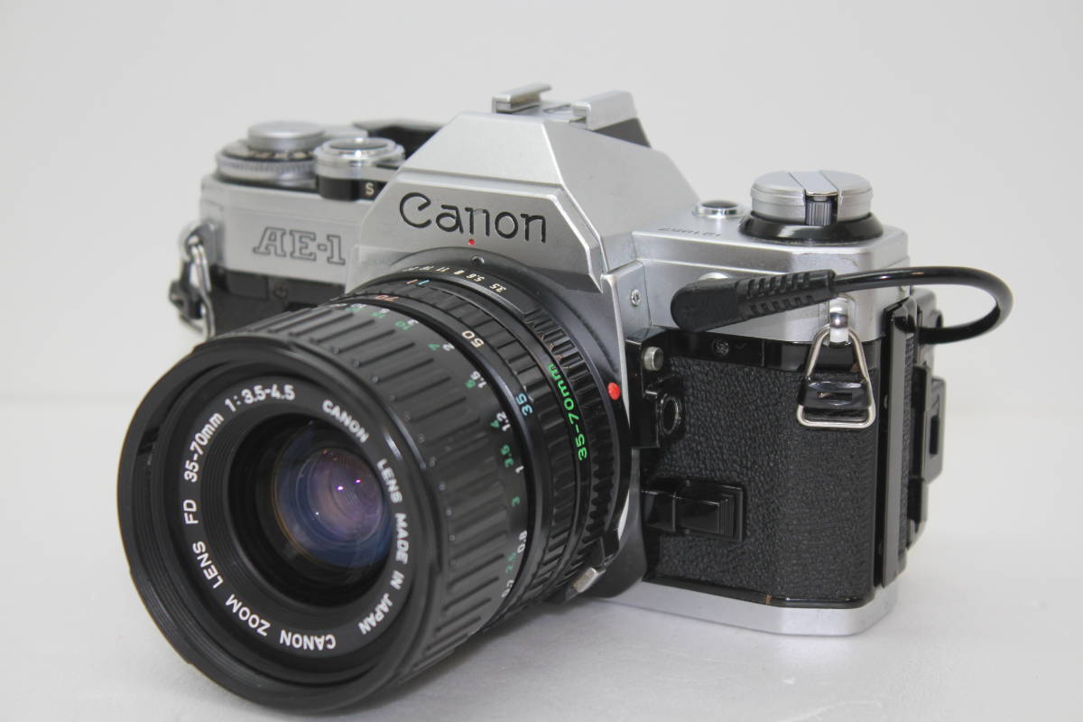 ★良品★ Canon キャノン AE-1 + NEW FD 35-70mm F3.5-4.5 DATA BACK A セット ★シャッター鳴きもなし!★ #334335