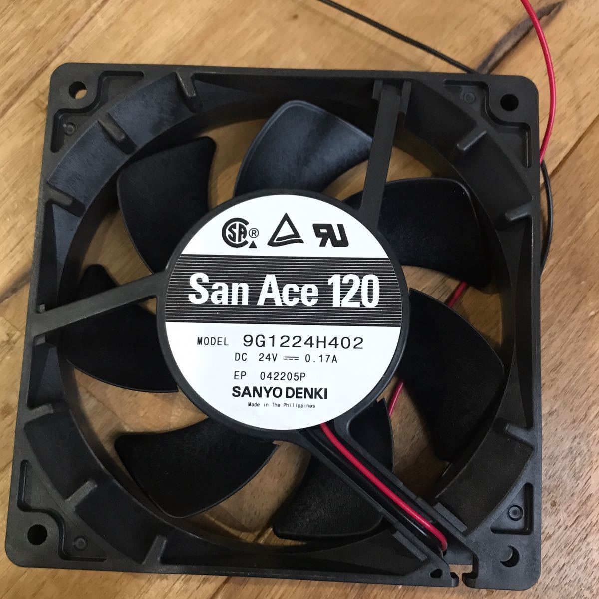 DC fan DC24V drive 120mm angle 25mm thickness 2850r/min 9G1224H402 finger guard attaching cooling fan SanAce120 mountain . electric 
