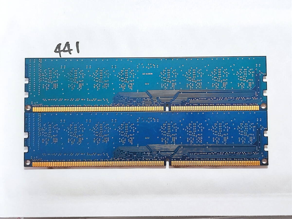 441 【動作品】 SK hynix KOREA メモリ (4GB×2枚組) 8GBセット DDR3-1600 PC3-12800U UDIMM 240 片面 動作確認済み デスクトップ_画像3