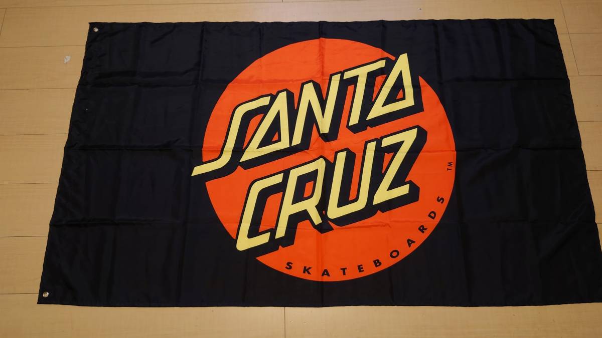 SANTACRUZ　サンタクルーズロゴ　スケートボード　フラッグ　タペストリー　85ｃｍ×150ｃｍ_画像1