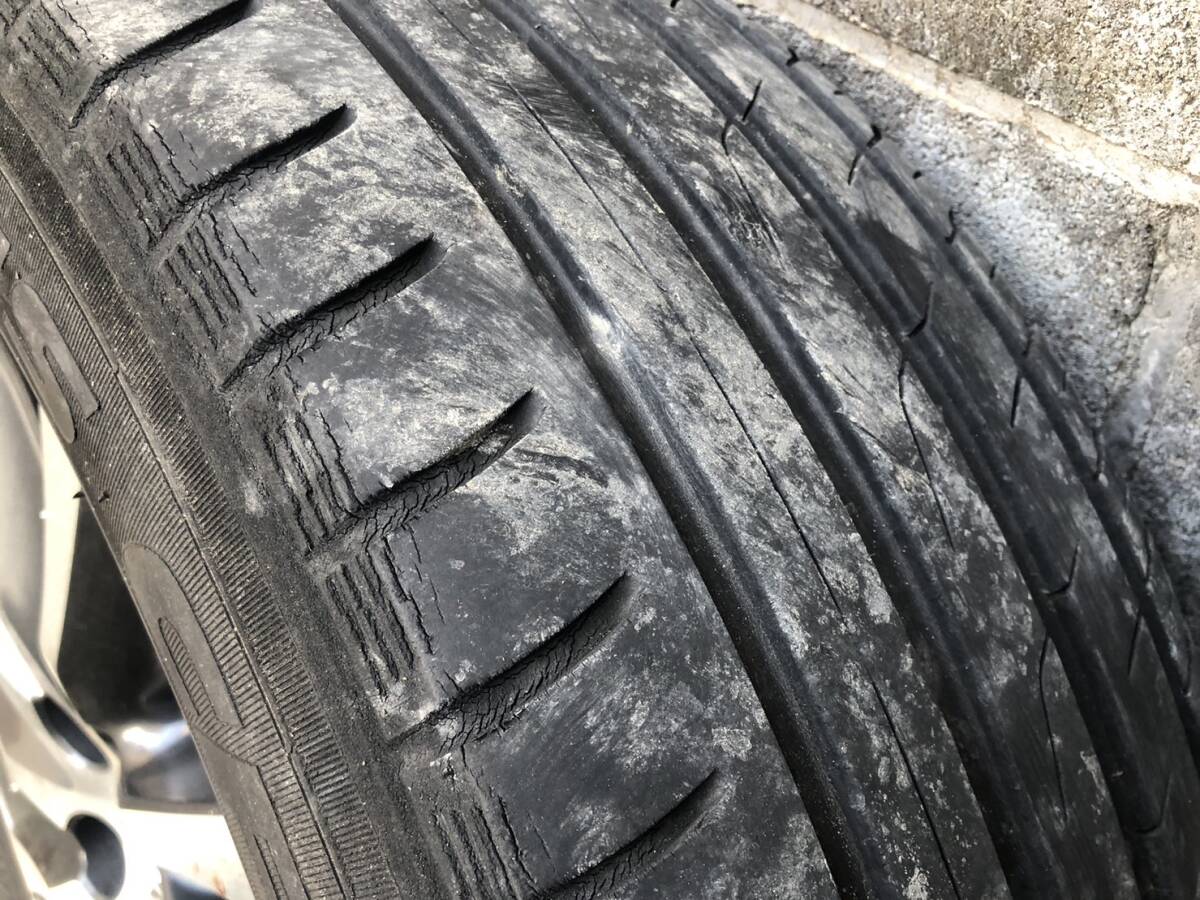 タイヤアルミホイールセット 225/60R17 4本 夏タイヤ ホイル トヨタ純正 アルファード ヴェルファイア 5分山 まだまだ使えます 手渡し可_画像5