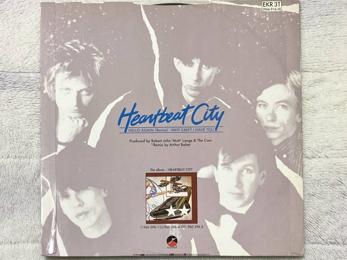 【80's】The Cars / Heartbeat City （1985、12 Inch Single、UK盤、Hello Again (Remix)、Arthur Baker、Why Can't I Have You）_画像2