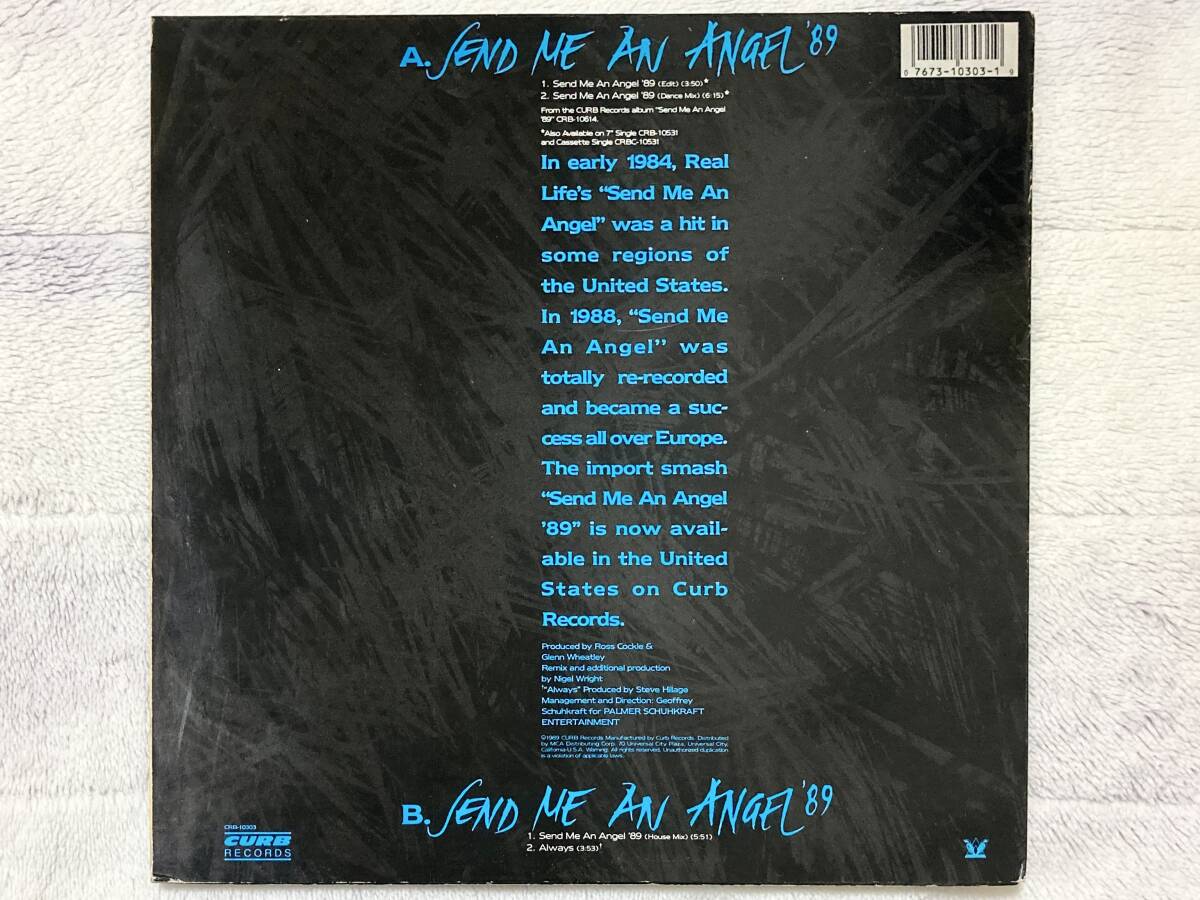 【80's】Real Life / Send Me An Angel '89 （1989、12 Inch Maxi-Single、US盤、Dance Mix、House Mix、Edit）_画像2