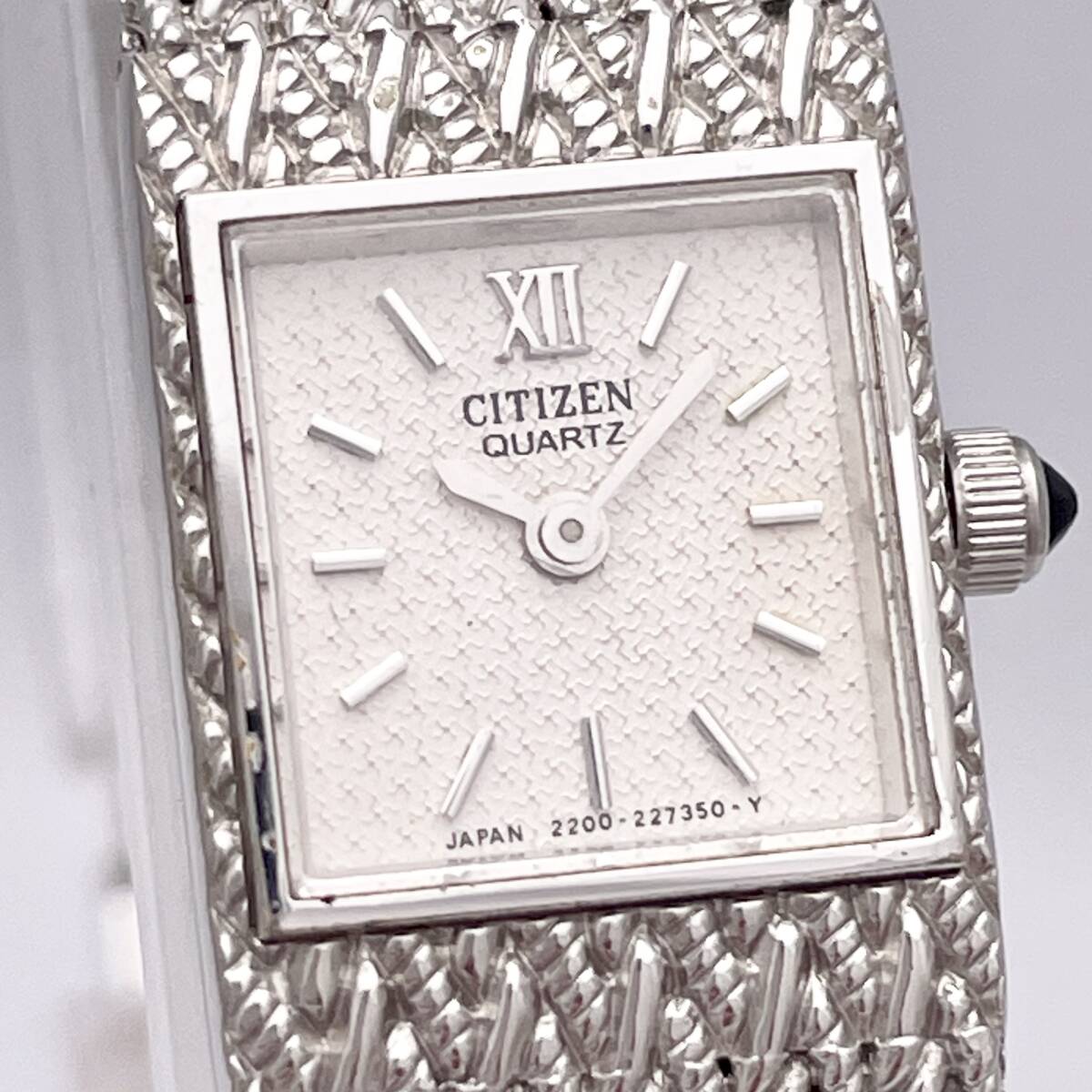 CITIZEN シチズン 腕時計 ウォッチ スクエア クォーツ quartz レディース 銀 シルバー P10_画像4