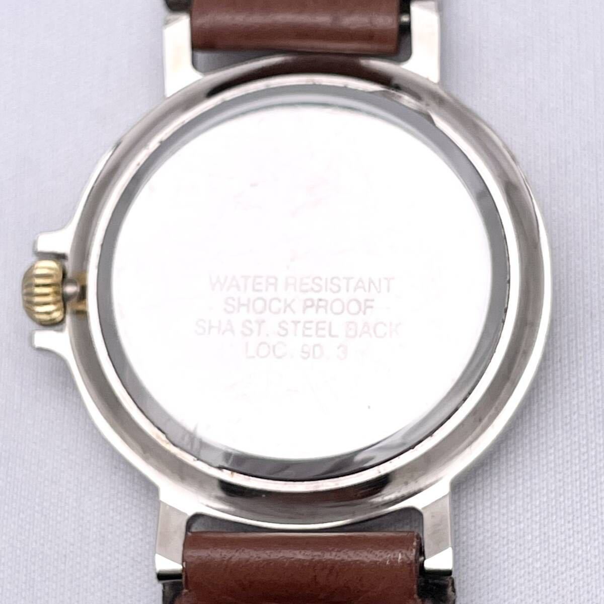 HUNTING WORLD ハンティングワールド ロゴデザイン 腕時計 ウォッチ クォーツ quartz ロゴベゼル デイト 金 ゴールド P25_画像8