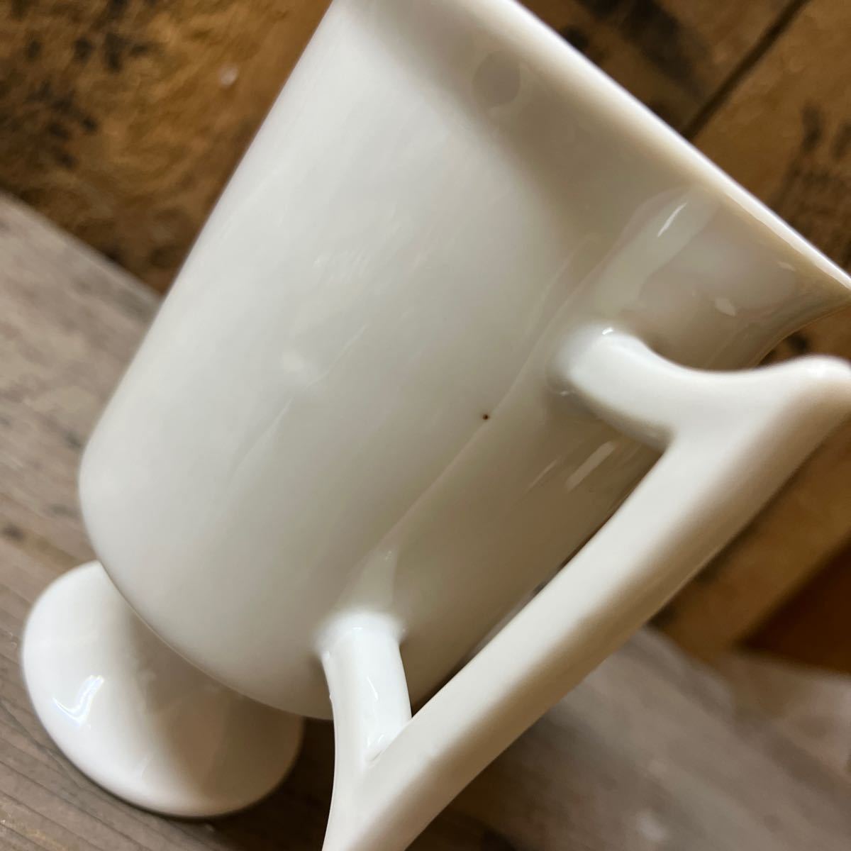 a 5個セット ヴィンテージ コーヒー カップ ティーカップ カフェ 陶器 白磁 足つき 雑貨 喫茶 古道具 古い コップ アンティーク 昭和レトロ_画像4