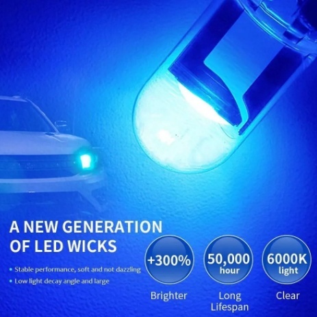 12V LEDバルブ 10個セット 6000K ポジション球 ライセンスランプ ナンバー灯 車幅灯 メーター球 ホワイト 白 T10 ウェッジ球 汎用 長寿命の画像8