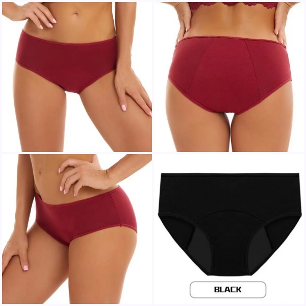 3L size XXL sanitary shorts menstruation waterproof napkin postpartum tampon black black 3 pieces set underwear 3L size 3XL 3 collection pants large size 
