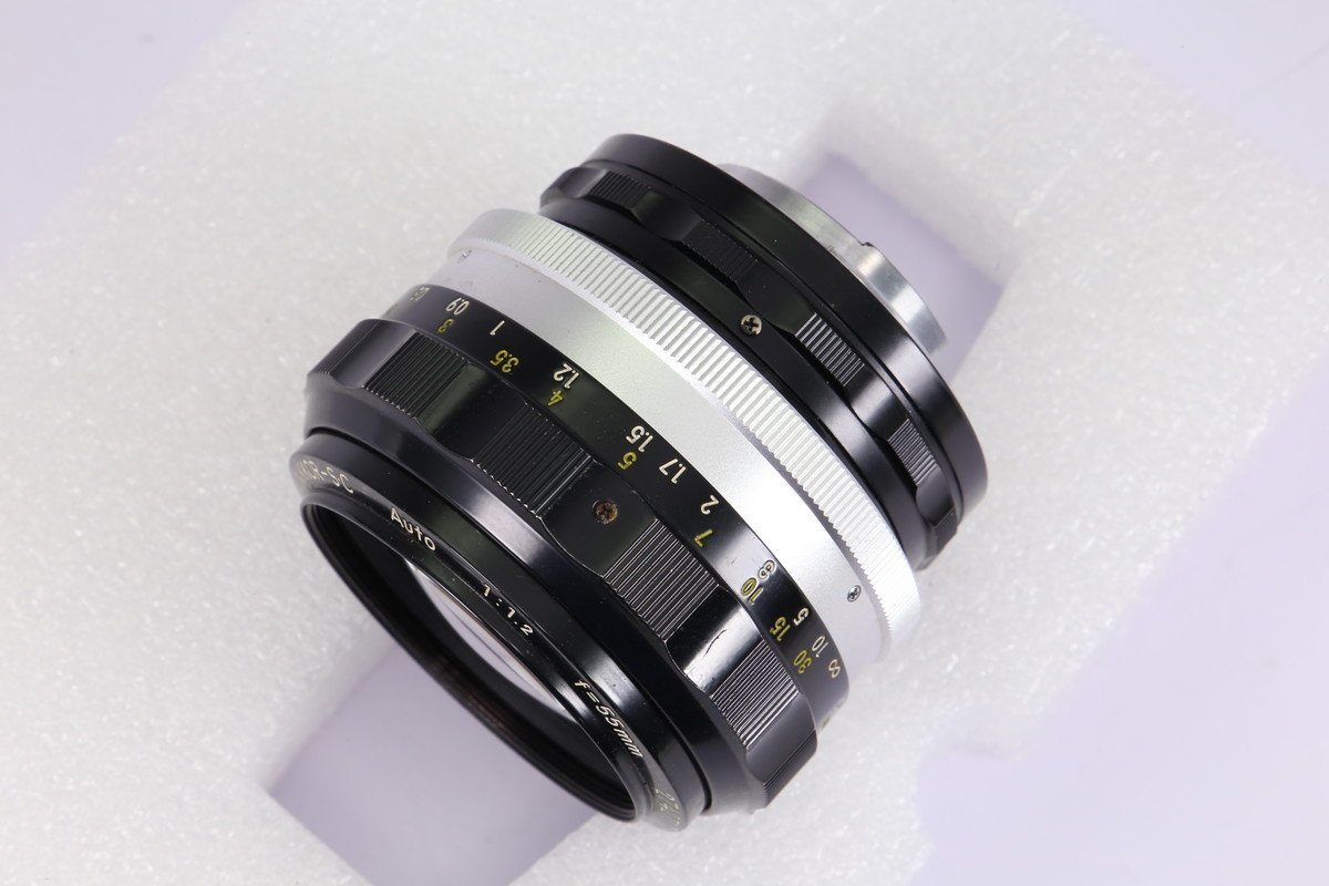 【 実用品 | 動作正常 】 Nikon NIKKOR-S・C Auto 55mm F1.2 【 カビ痕あるもののクリアな光学系 】_画像3