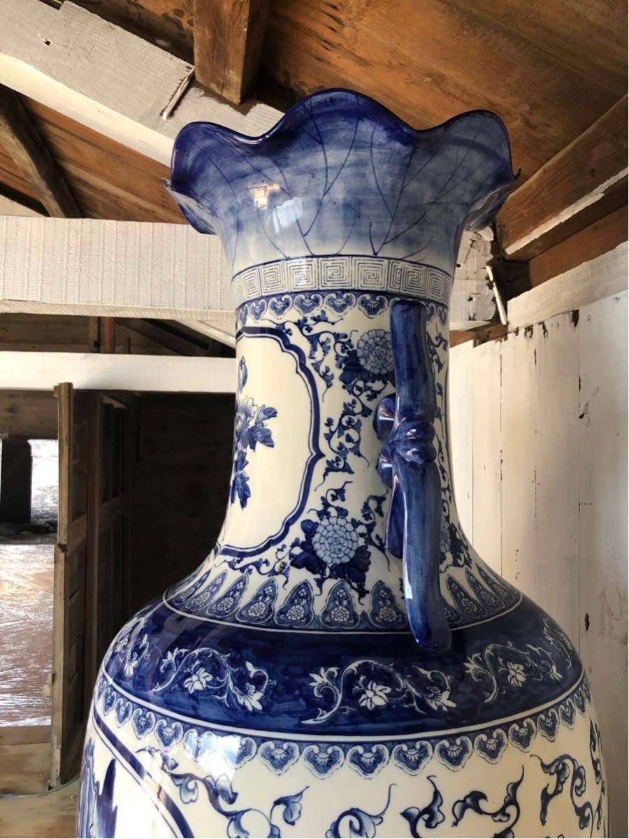 千葉】 美品 大型 ツボ 飾り壺 高さ157cm 瓶 ホテル 旅館 美術品 千葉】 美品 大型 ツボ 飾り壺 高さ157cm 瓶 ホテル 旅館 美術品