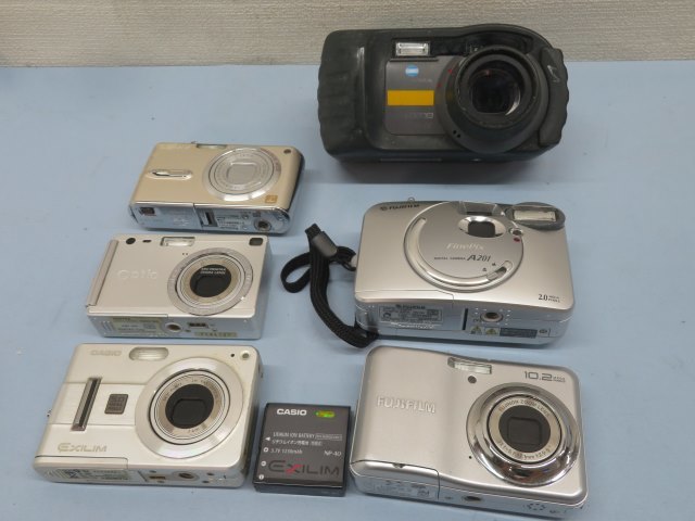 6台セット◎Panasonic/PENTAX/Minoltaなど DMC-FX07 Optio S4i EX-Z57 DG-4W FinePix A201 A170 デジタルカメラ ジャンク 91056◎！！_画像2