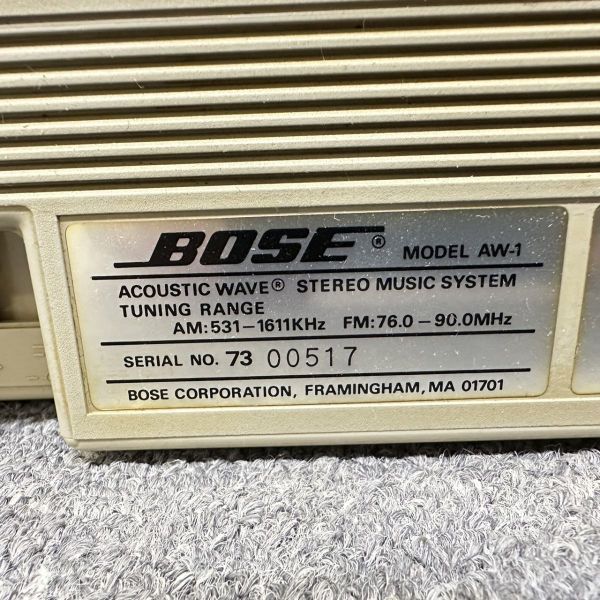 F645-120992-11 BOSE ボーズ AW-1 ステレオミュージックシステム ラジカセ カセットデッキ オーディオ機器 音響機器_画像8