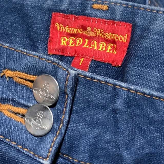  Vivienne Westwood red label o-b вышивка цельный разрезание Denim брюки 1/ стрейч есть 