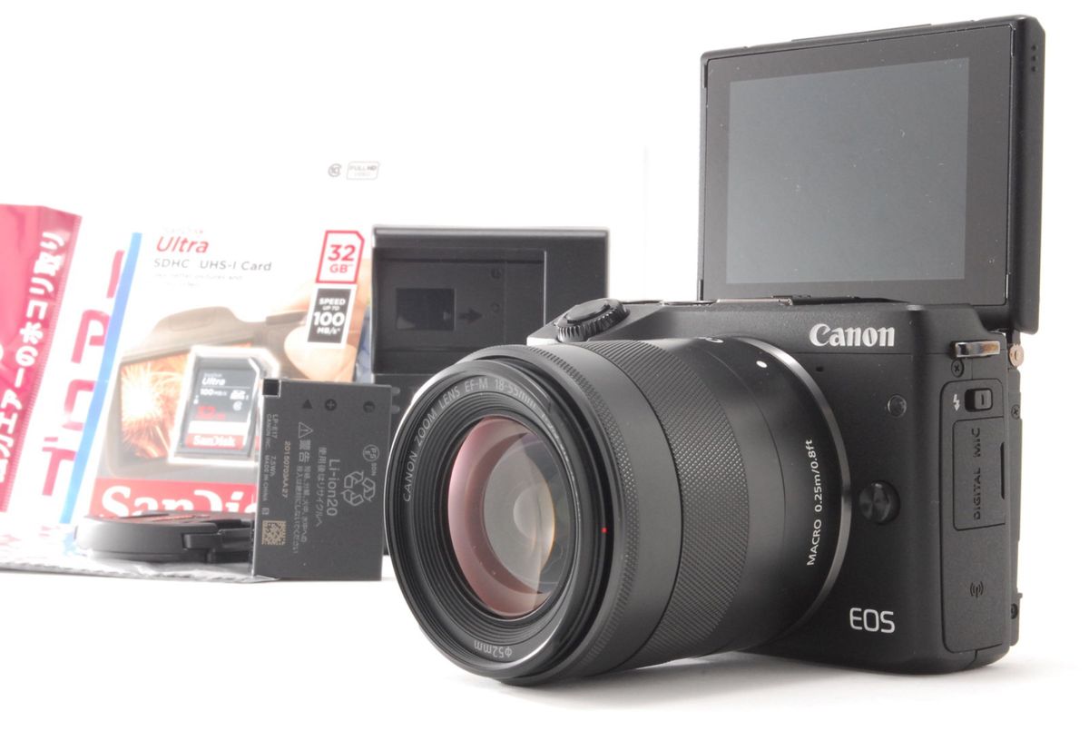 美品Canon キヤノン EOS M3ブラック レンズキット ミラーレス 美品Canon キヤノン EOS M3ブラック レンズキット ミラーレス