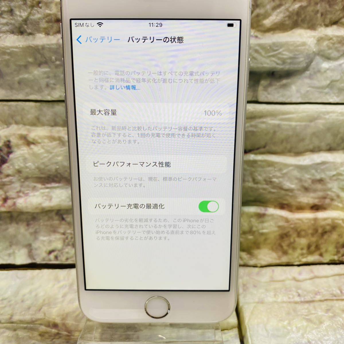 SIMフリー iPhone6s 64GB 185 シルバー 新品バッテリ－_画像5