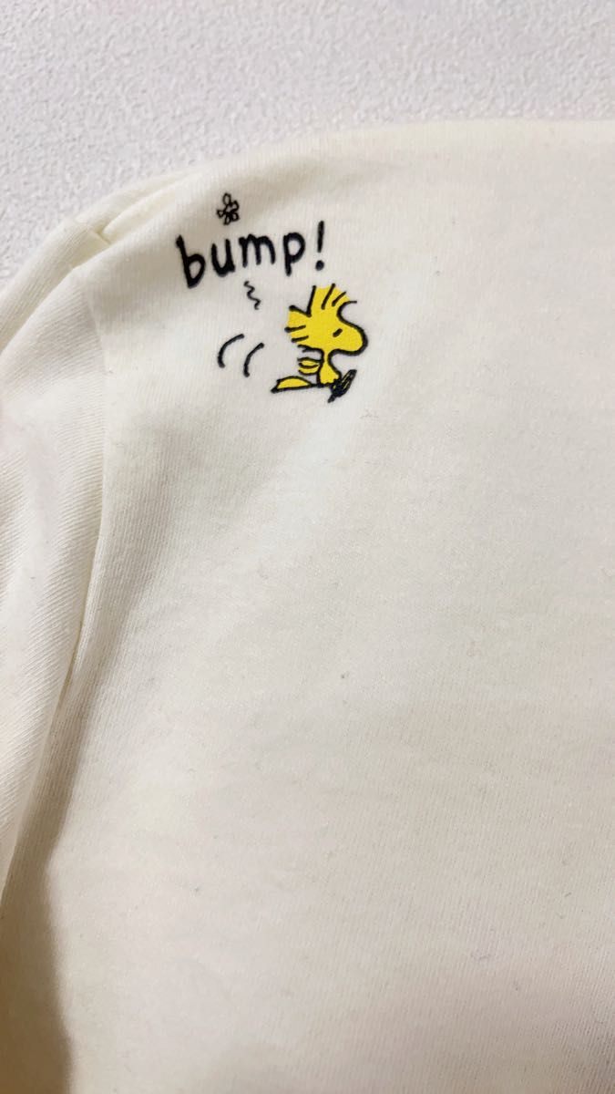 リンジィ　【PEANUTSコラボ】 スヌーピーループ編みTシャツ　サイズM150