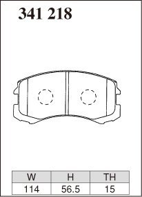 DIXCEL ディクセル ブレーキパッド Mタイプ フロント用 ランサー / ランサーセディア CS5A H12.3～H16.11 4WD SE-G