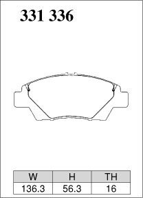 DIXCEL ディクセル ブレーキパッド Zタイプ フロント用 フィット GK3 H25.9～R2.1 13G・F/L/Sパッケージ