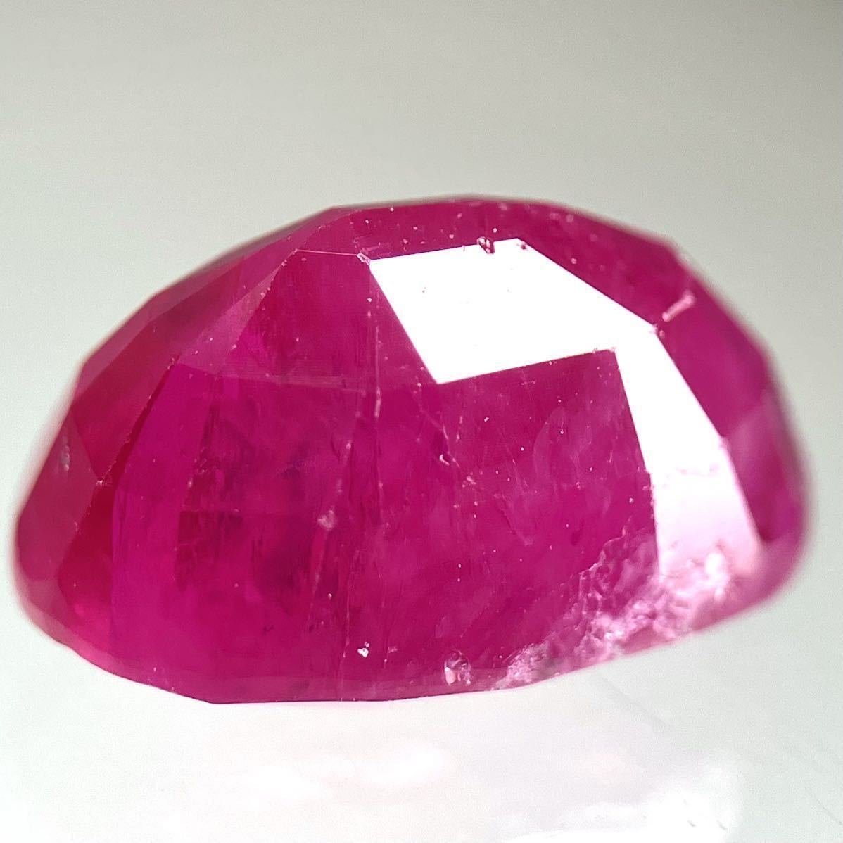 3.1ctUP!!［天然ルビー3.146ct］M 約9.3×6.2mm ルース 裸石 corundum コランダム RUBY 宝石 ジュエリー _画像2