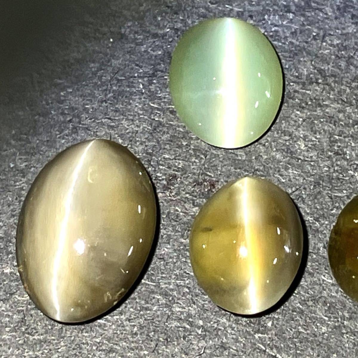 ［天然クリソベリルキャッツアイ7点おまとめ15ct］M ルース 裸石 猫目石 cats eye 宝石 ジュエリー chrysoberyl _画像2