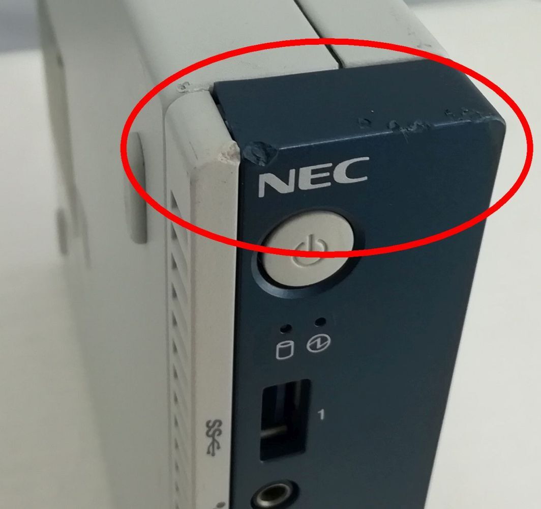 NEC Mate J MC-U PC-MJ32VCZDU Core i3 6100T メモリ8GB 新品SSD 2.5インチ256GB Windows 10 Pro 64bit 本体傷あり 即納【H24022010】_画像7
