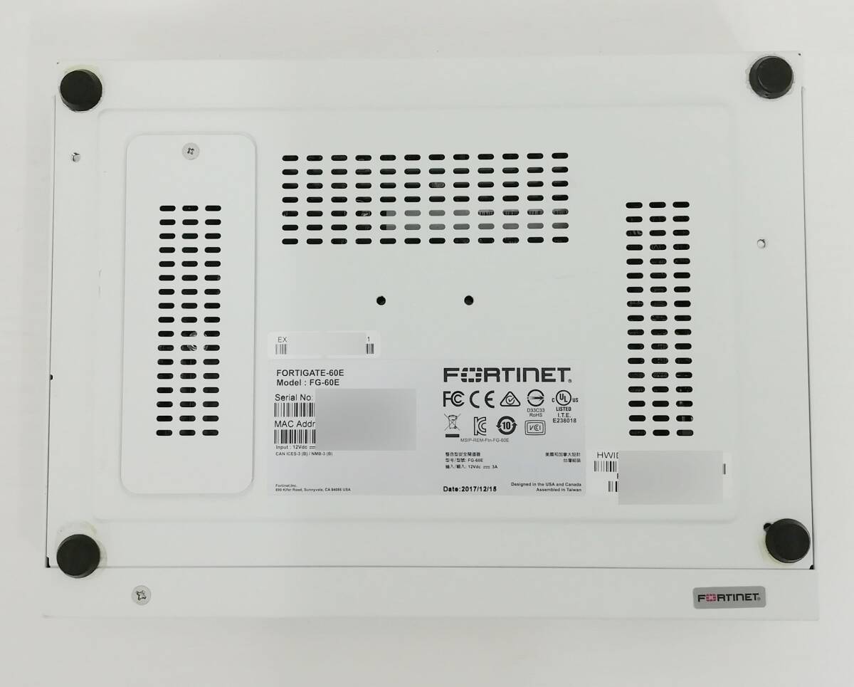 【AC有】FORTINET Fortigate-60E (FG-60E) UTM ファイアウォール ライセンス切れ 初期化済 一週間返品保証 【H24022823】の画像7