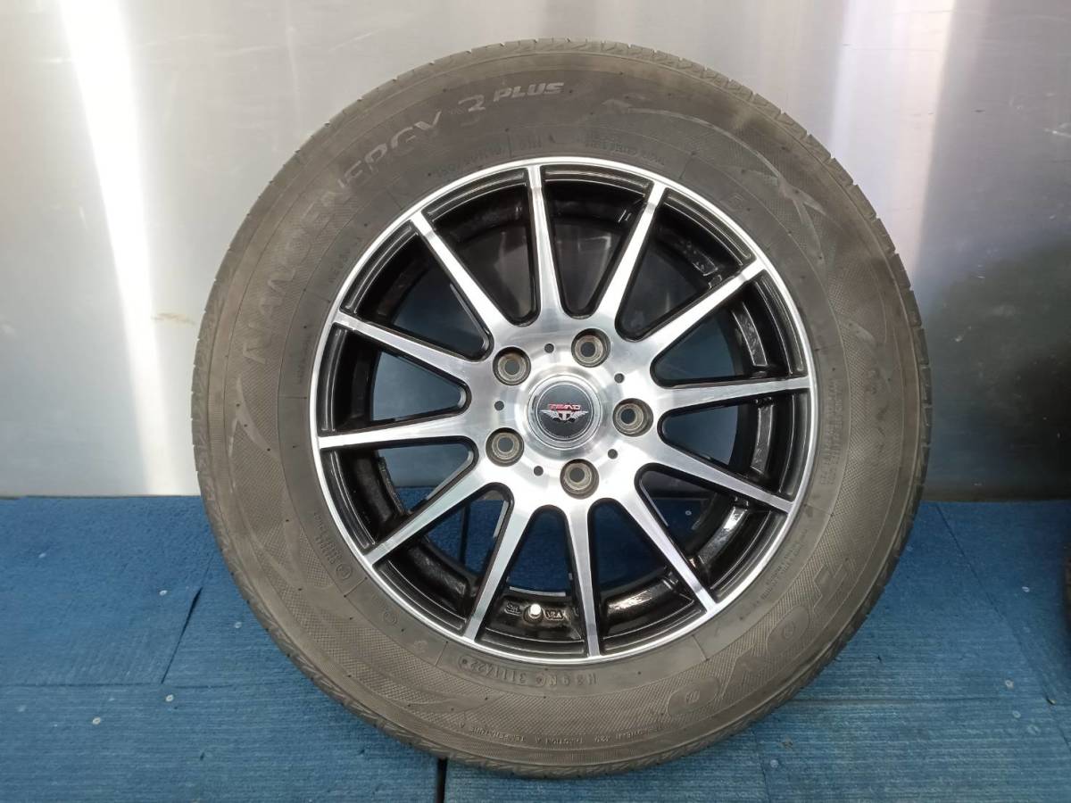 ★7.5-8分山★22年製★ トーヨーNANOERGY 3+ 195/65R15 社外ホイール 15×6J +52 5H-114.3 4本セット ノア・ヴォクシー等 E173の画像4