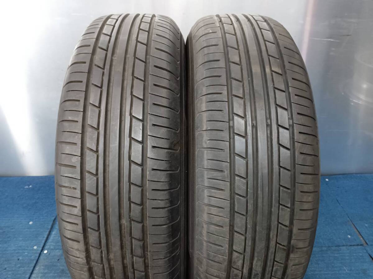 ★8-8.5分山★21年製★ ヨコハマECOS ES31 185/70R14 社外ホイール 14×5.5J +52 4H-100 4本セット E231の画像9