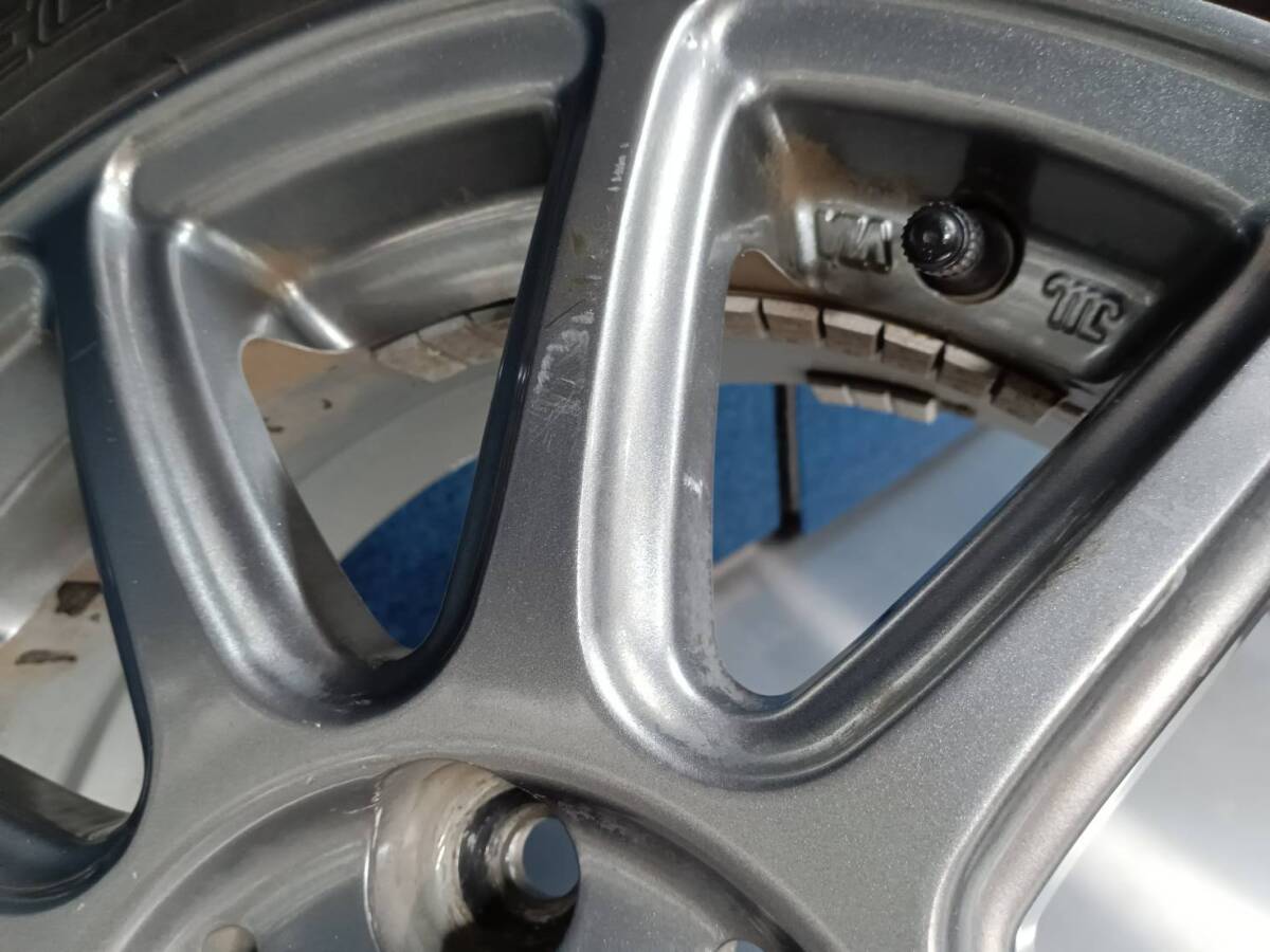 ★7.5-8分山★21年製★ ダンロップENASAVE EC204 165/70R14 社外ホイール 14×5.5J +38 4H-100 4本セット E257の画像7