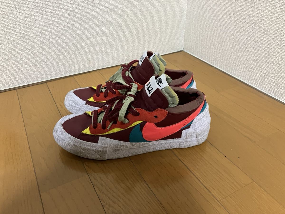 NIKE BLAZER LOW SACAI KAWS ナイキ ブレーザー ロー サカイ カウズ US9 27センチ DM7901-600 チームレッド_画像1