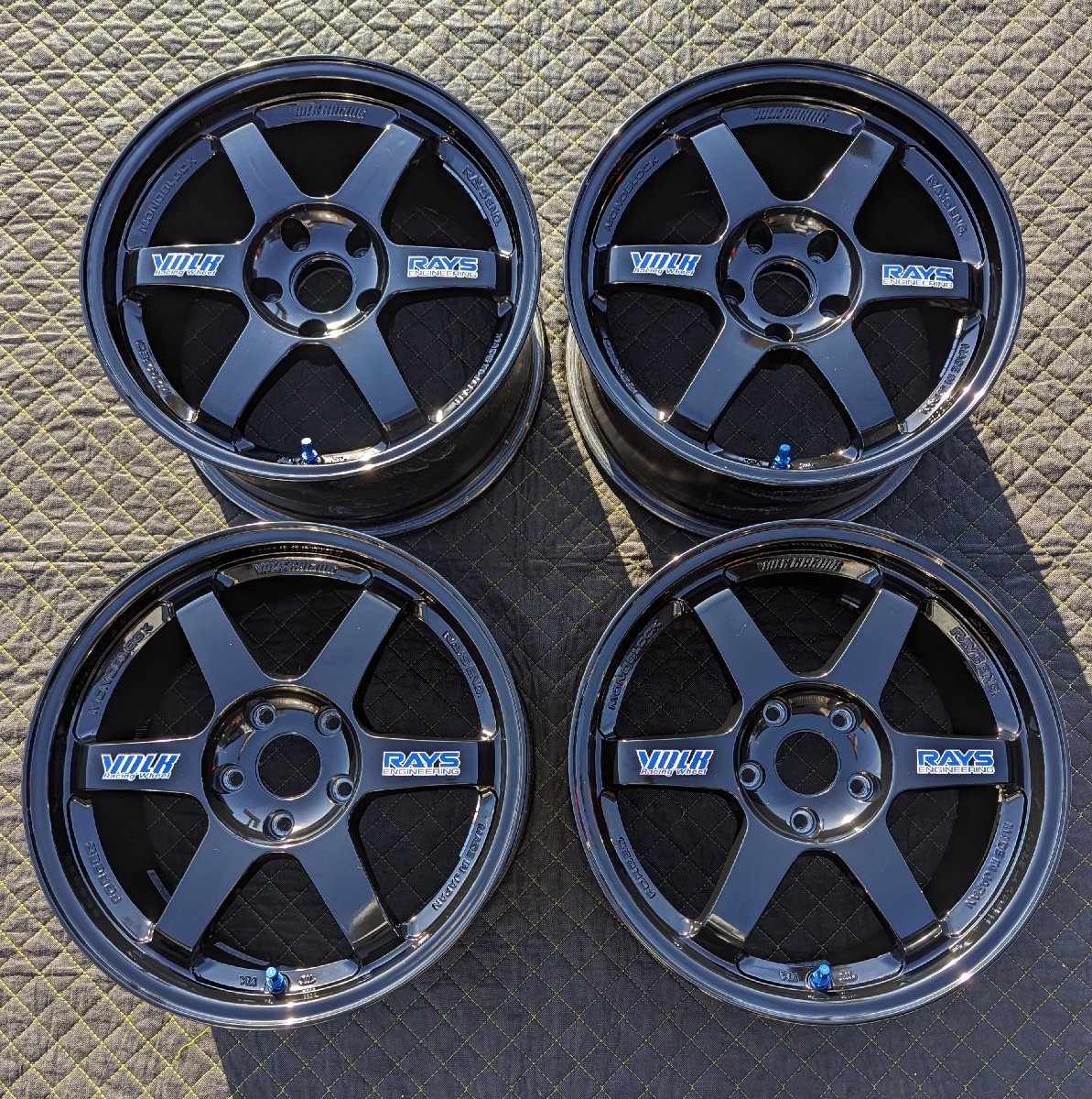 RAYS VOLK RACING レイズ TE37 17インチ 8.5J +50 8.5J +30 114.3 5穴 4本 セット 艶々ブラック ガリ傷なし 超美品 CE28 RE30 ZE40