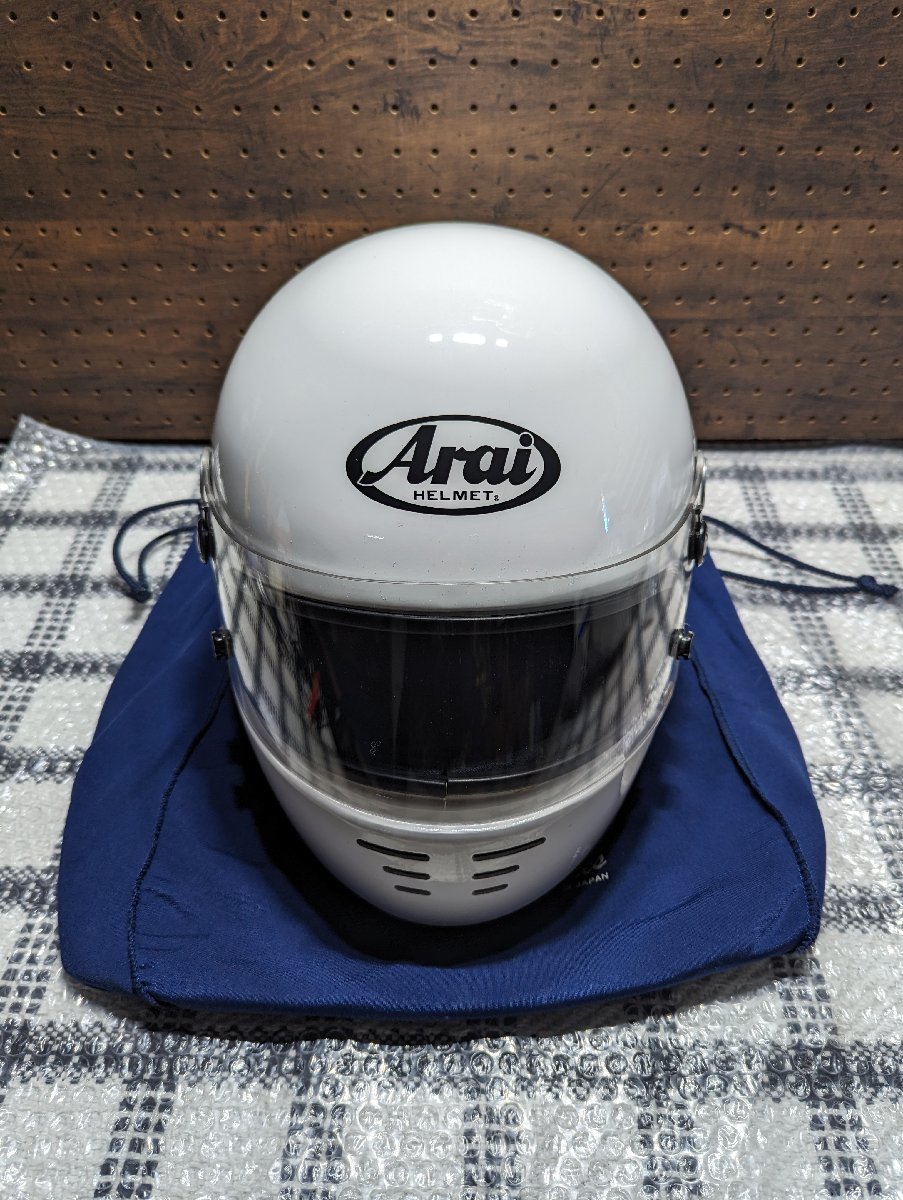 ARAI アライ GP-2K 4輪レース用ヘルメット 白色 フルフェイス 61-62cm XLサイズ JAF公認 SFL構造 中古 美品_画像1