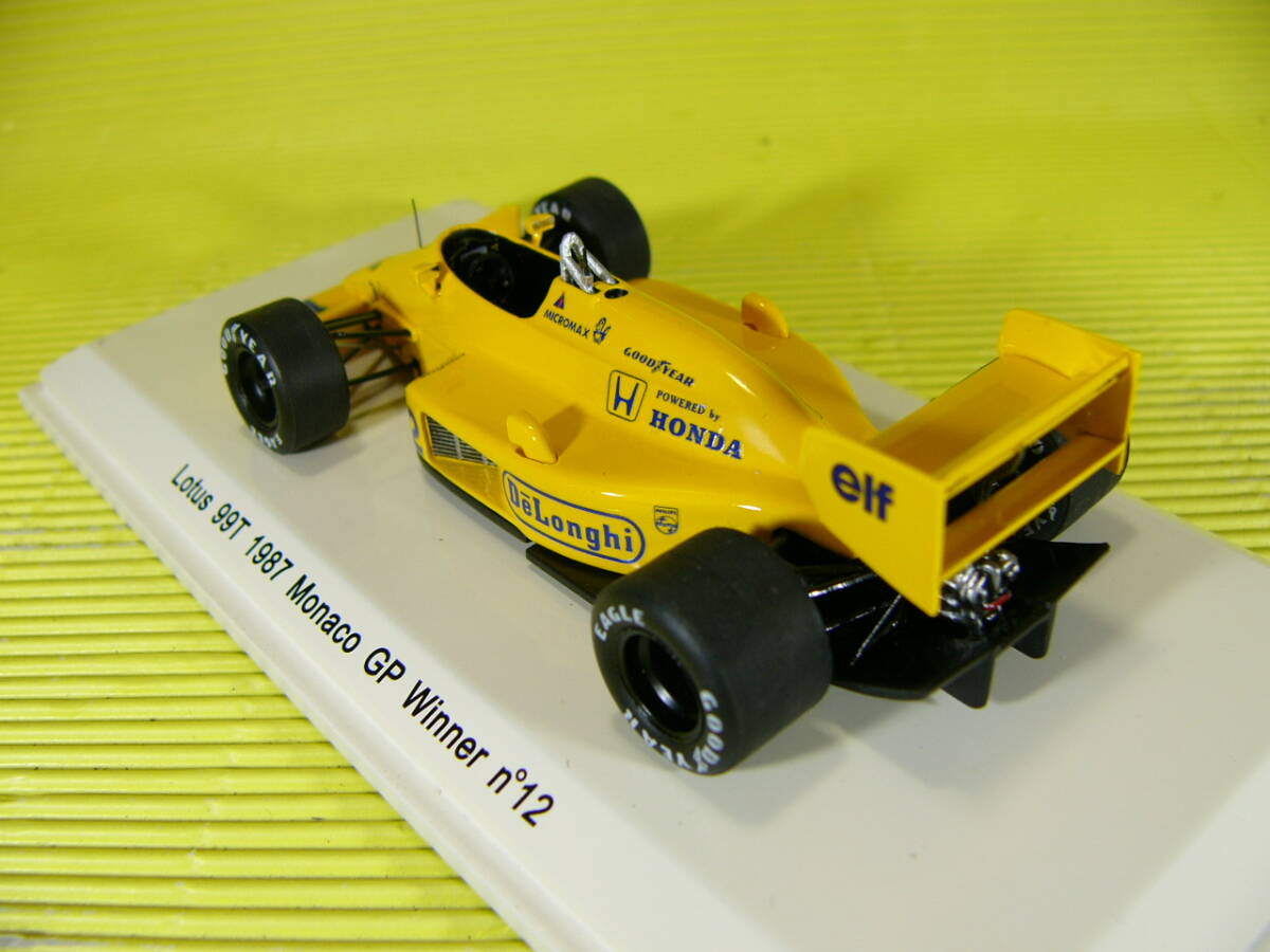 Reve 1/43 ロータス 99T 1987 モナコGP優勝 #12 A・セナ CAMEL デカール付き (最安送料レタパ520円)_画像3