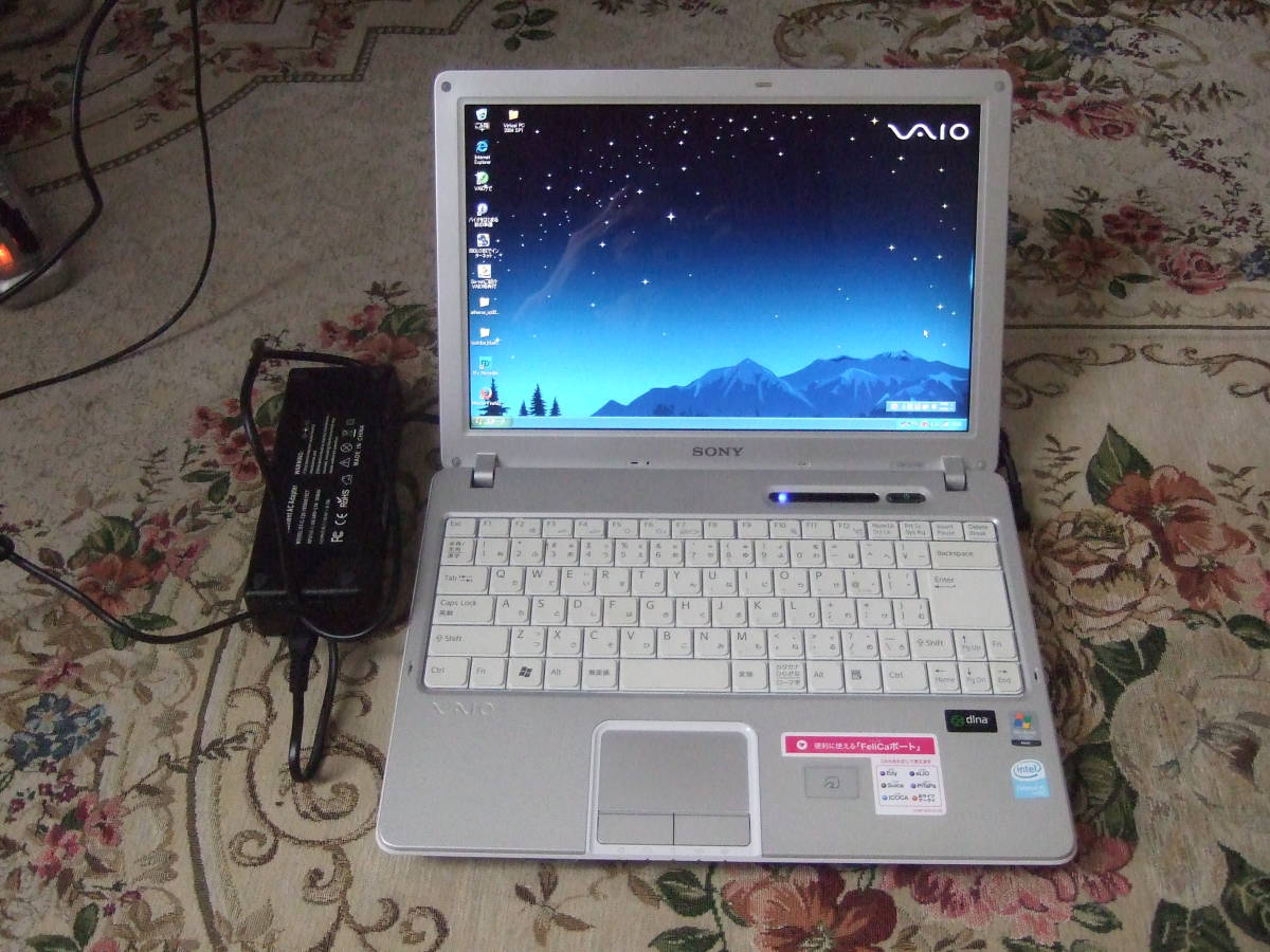 きれい Win98 Win95 XP SONY VGN-C51HB C. 1.86GHz/1.5GB/100GB/Multi/office2007 PCG-6T2N_画像5