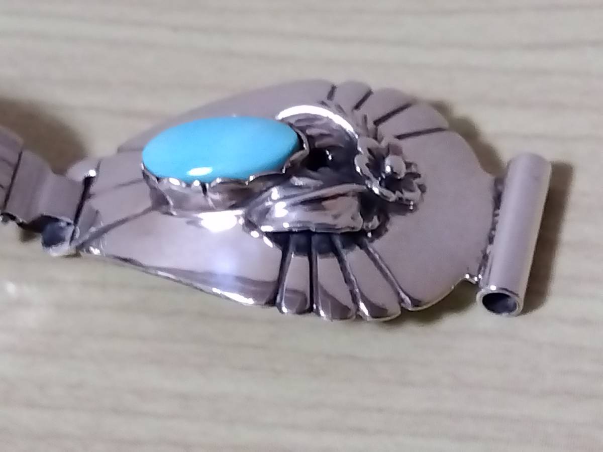  быстрое решение \\7900 не использовался товар серебряный 925 индеец ювелирные изделия бирюзовый часы ремень sterling серебряный 