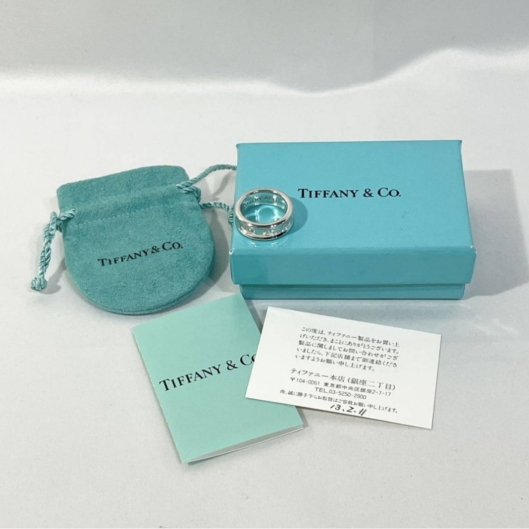 【美品】 箱付き 正規品 ティファニー TIFFANY&Co 指輪 ナローリング 8号 シルバー925 保存袋付き 購入カード付き_画像10