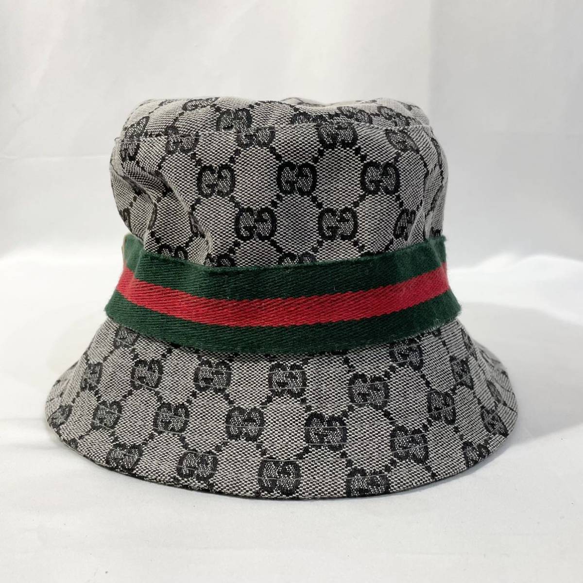 美品】 正規品 GUCCI グッチ GGキャンバス シェリーライン バケット