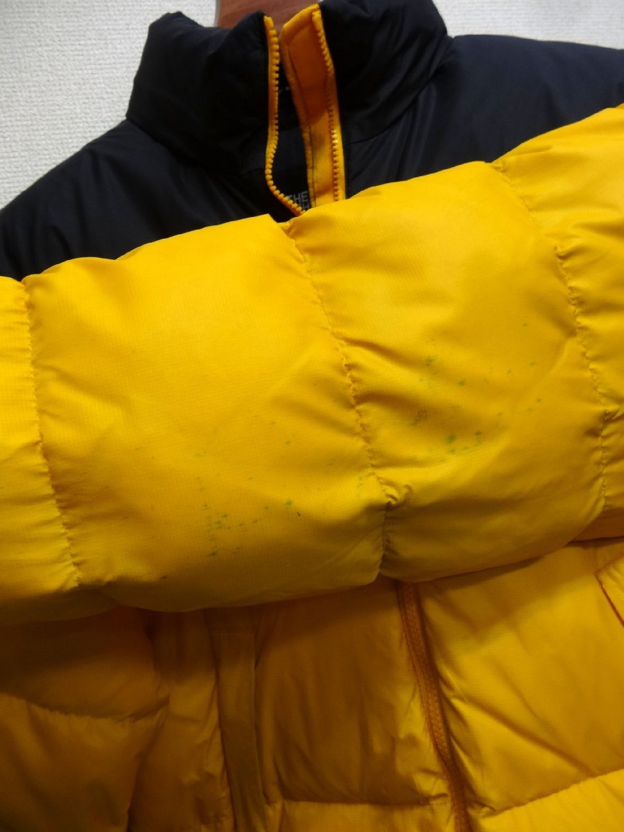 THE NORTH FACE ノースフェイス ヌプシ ダウンジャケット 700FP メンズ Sサイズ 正規品 イエロー D6548_画像9