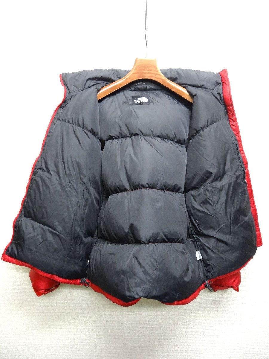 THE NORTH FACE ノースフェイス ヌプシ ダウンジャケット 700FP メンズ Lサイズ 正規品 レッド D6582_画像3