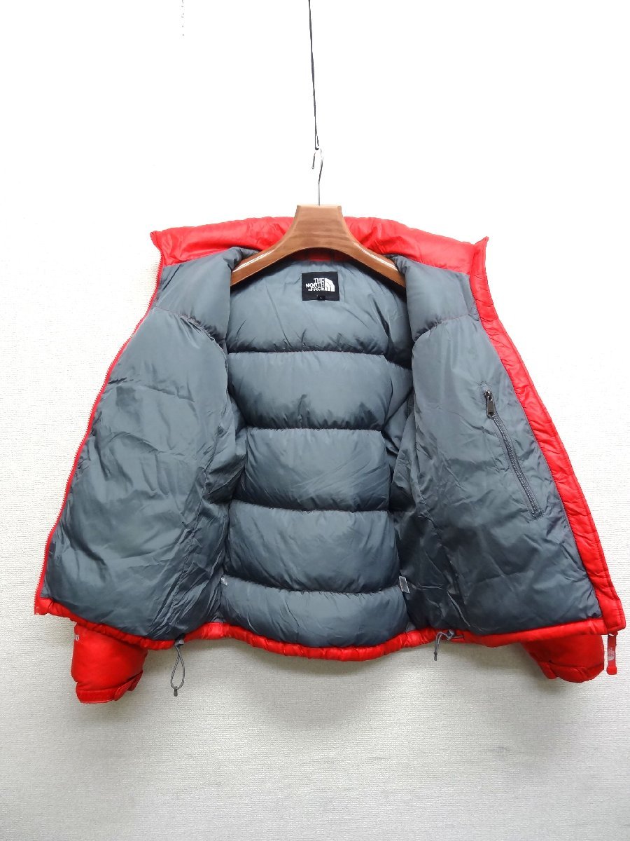 THE NORTH FACE ノースフェイス ヌプシ ダウン ジャケット 700FP レディース Lサイズ 正規品 レッド D6614_画像3