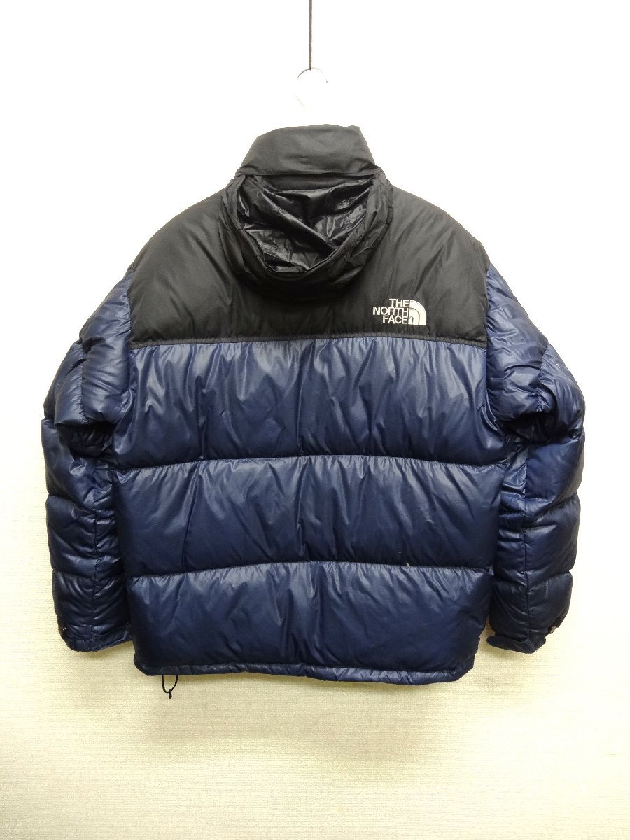 THE NORTH FACE ノースフェイス ヌプシ ダウンジャケット 700FP メンズ Lサイズ 正規品 ネイビー ブルー D6071_画像2