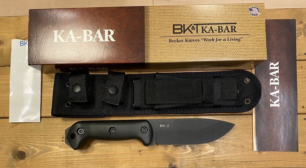 ★ KA-BAR ベッカー BK2 キャンパニオン 1095カーボン ナイロンシース BECKER CAMPANION 未使用品 バトニング サバイバル 頑丈 キャンプ_画像1