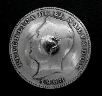 ◆在庫処分◆外貨コイン コンチョ エルサルバドル10センタボ直径25mm/ラスト1点_画像1