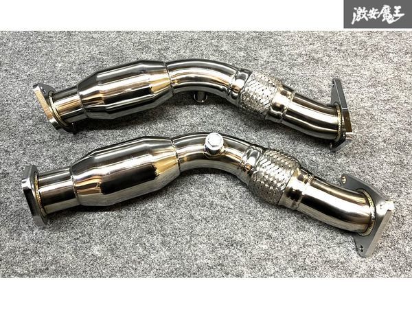 日産 NISSAN Z34 370Z VQ37VHR フェアレディZ 触媒ストレート ダウンパイプ ステンレス 2008~ パイプ径約61φ 競技用 新品 即納 在庫あり！_画像2