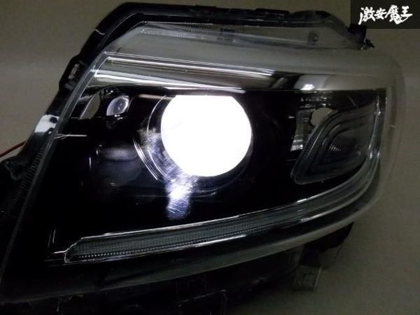 【キレイ! 割れなし】 スズキ 純正 MK53S スペーシア カスタム LED ヘッドライト ヘッドランプ 左 左側 助手席側 1960 35018-79R02 棚16-2_画像9