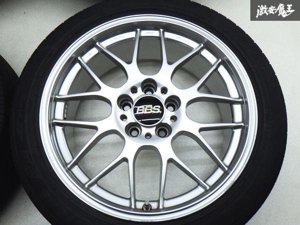 ●【歪み無し!!】 BBS RG703H FORGED 鍛造 18インチ 8J +40 PCD114.3 5H BS REGNO GR-XT 225/45R18 クラウン アリスト チェイサー 棚K-2_画像5