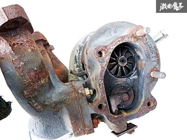 日産 純正 GARRETT ギャレット S13 シルビア RPS13 180SX SR20DET タービン 過給器 14411-50F00 エキマニ付 長期保管品 棚H-4_画像8